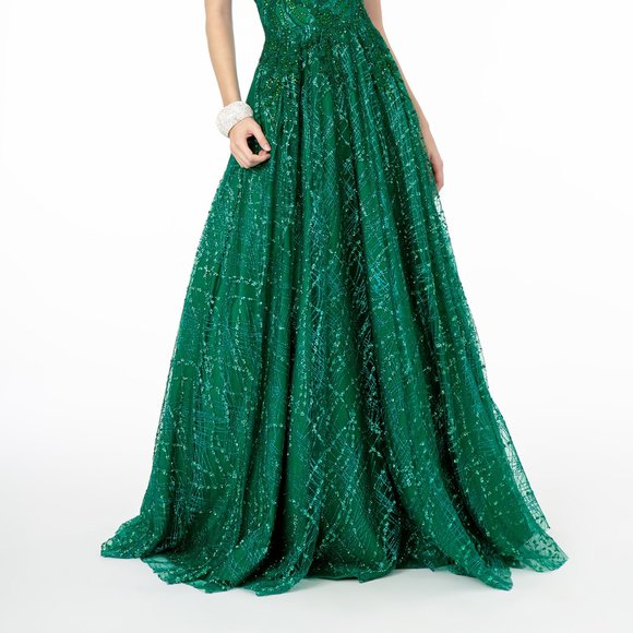 Strapless Sequined Ballgown Shape Dress GSGL2921 - Picture 6 of 7